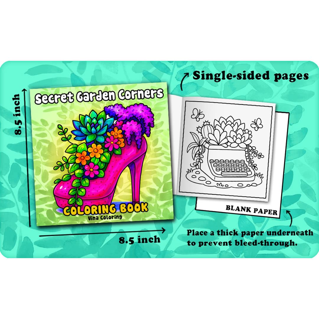 Secret Garden Corners Coloring Book for Adults and Teens - Image 3