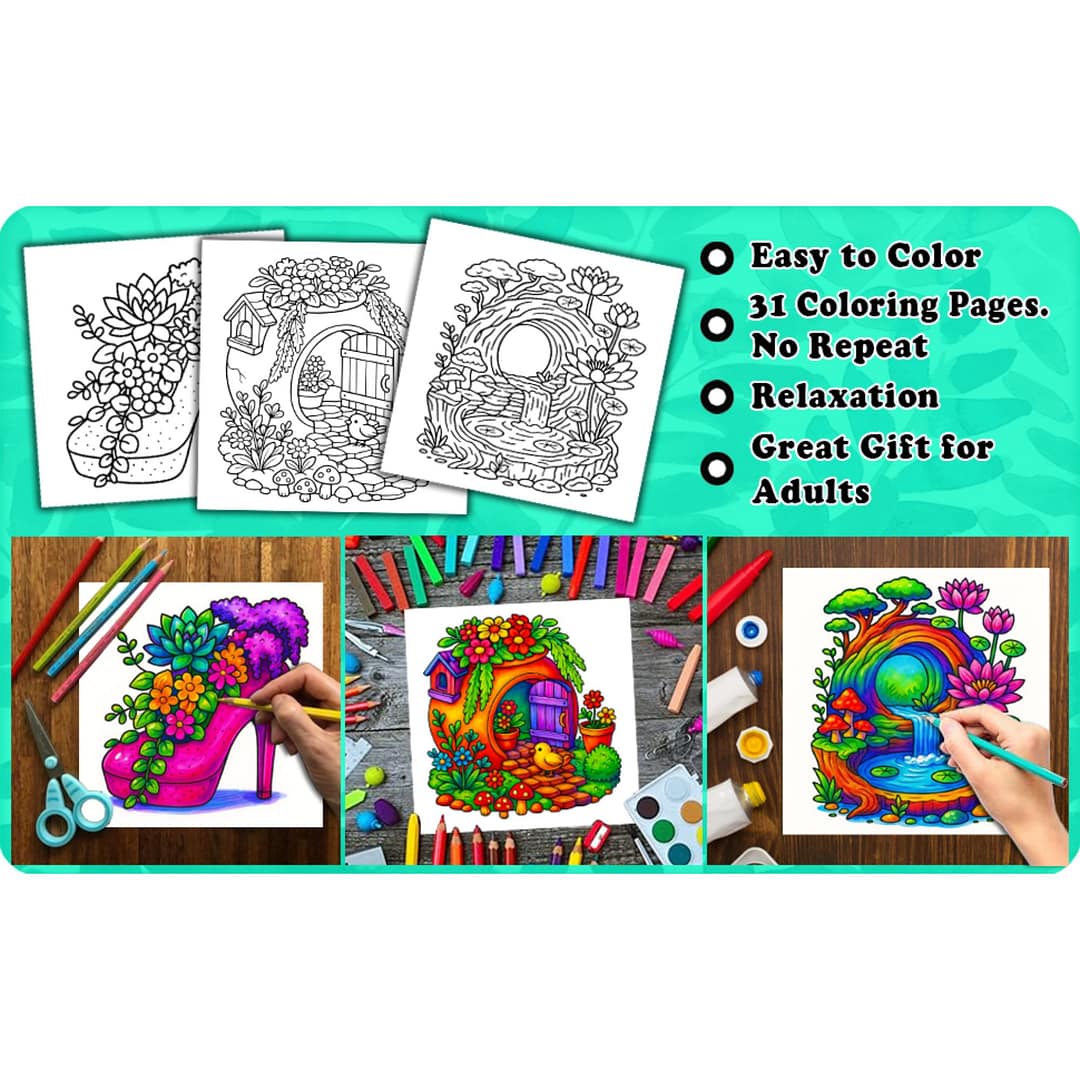 Secret Garden Corners Coloring Book for Adults and Teens - Image 4