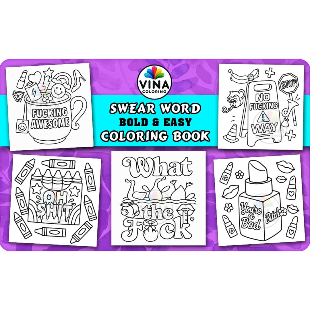 Swear Word Coloring Book for Adults Paperback - Image 4