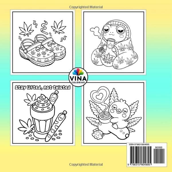 Stoner Cuties - A Cute and Cozy Coloring Book for Adults - Image 5