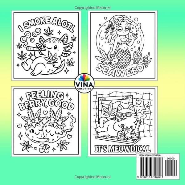 Stoner Girl Coloring Book For Adults - Image 5