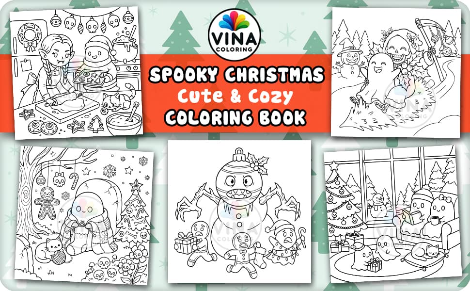 Spooky Christmas Coloring Book - Image 4